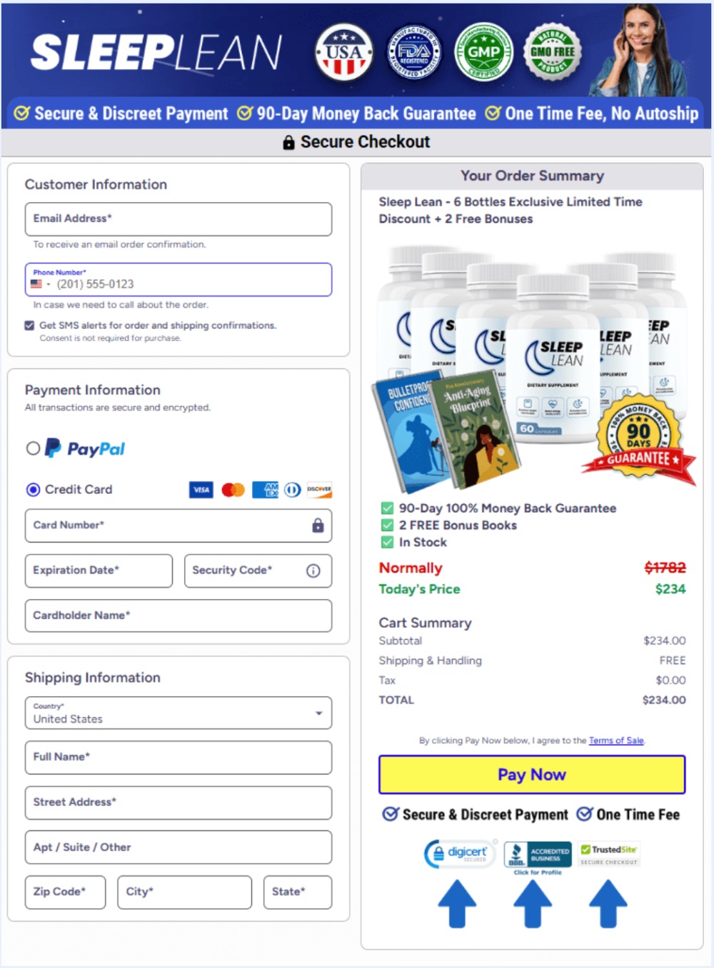 Sleep Lean payment 1